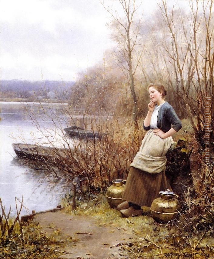 A Lovely Thought painting - Daniel Ridgway Knight A Lovely Thought art painting